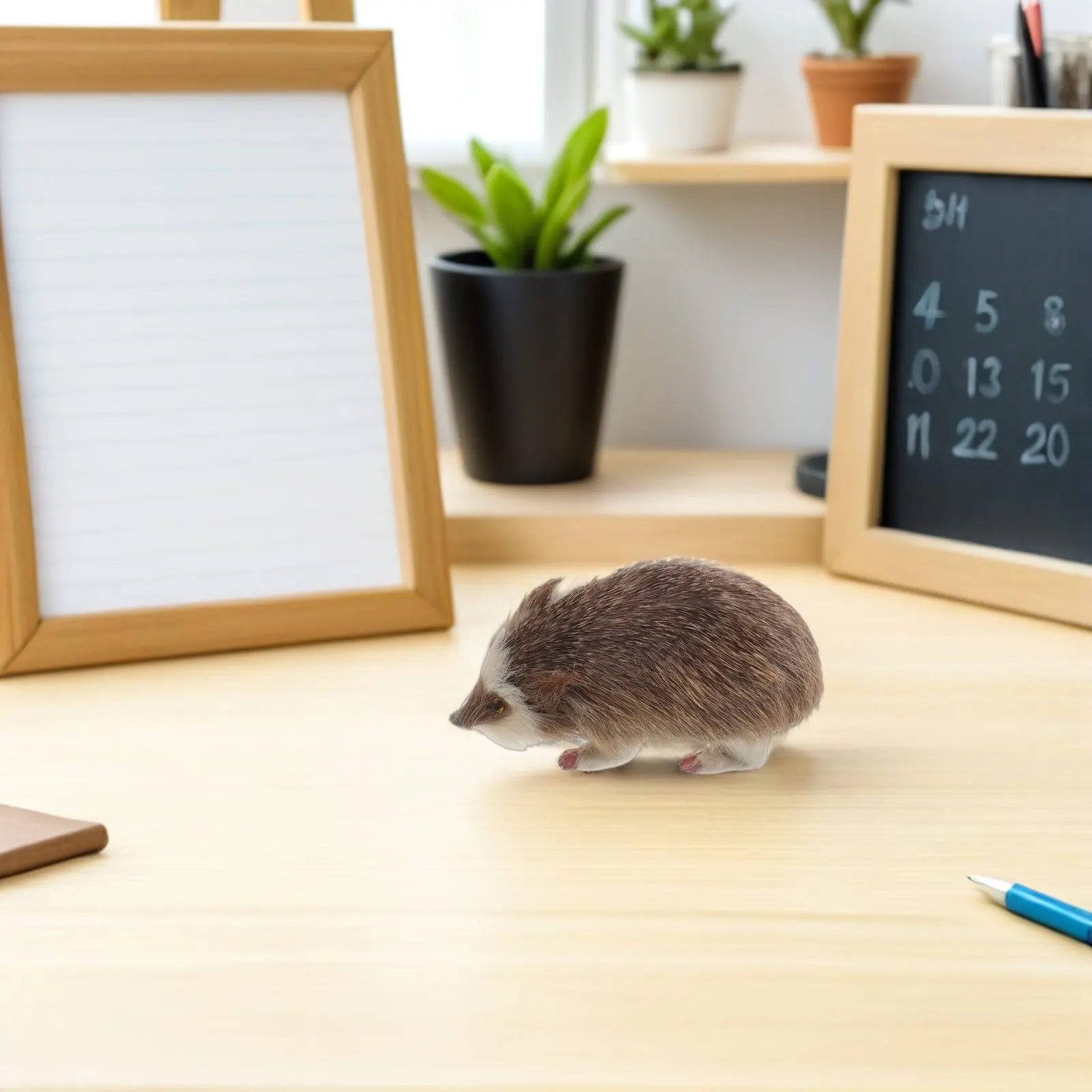 

Hedgehog Simulation Animal Ornament Miniature Sculpture for Fairy Garden Moss Landscape Bonsai Display Wildlife Decoration