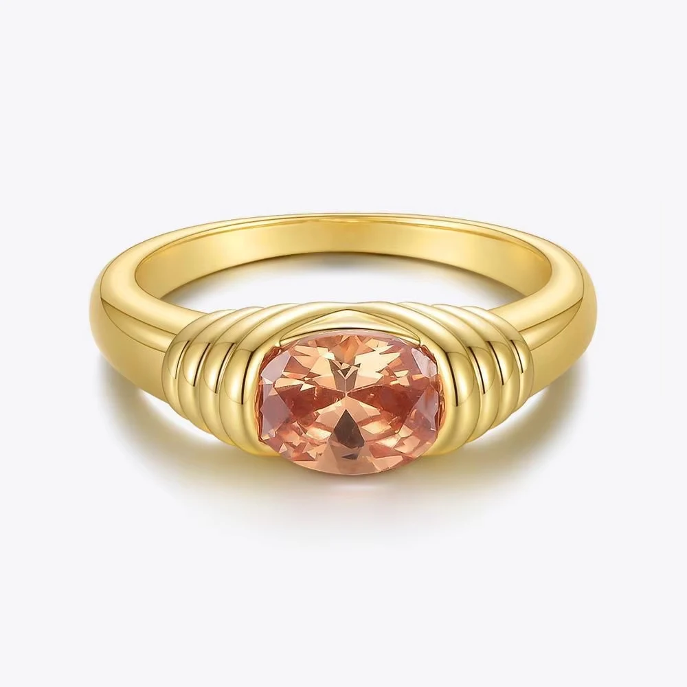 ENFASHION Zircon Elegant Rings For Women Gold Color Engagement Ring 2021 Fashion Jewelry Party Anillos Mujer Wholesale R214102