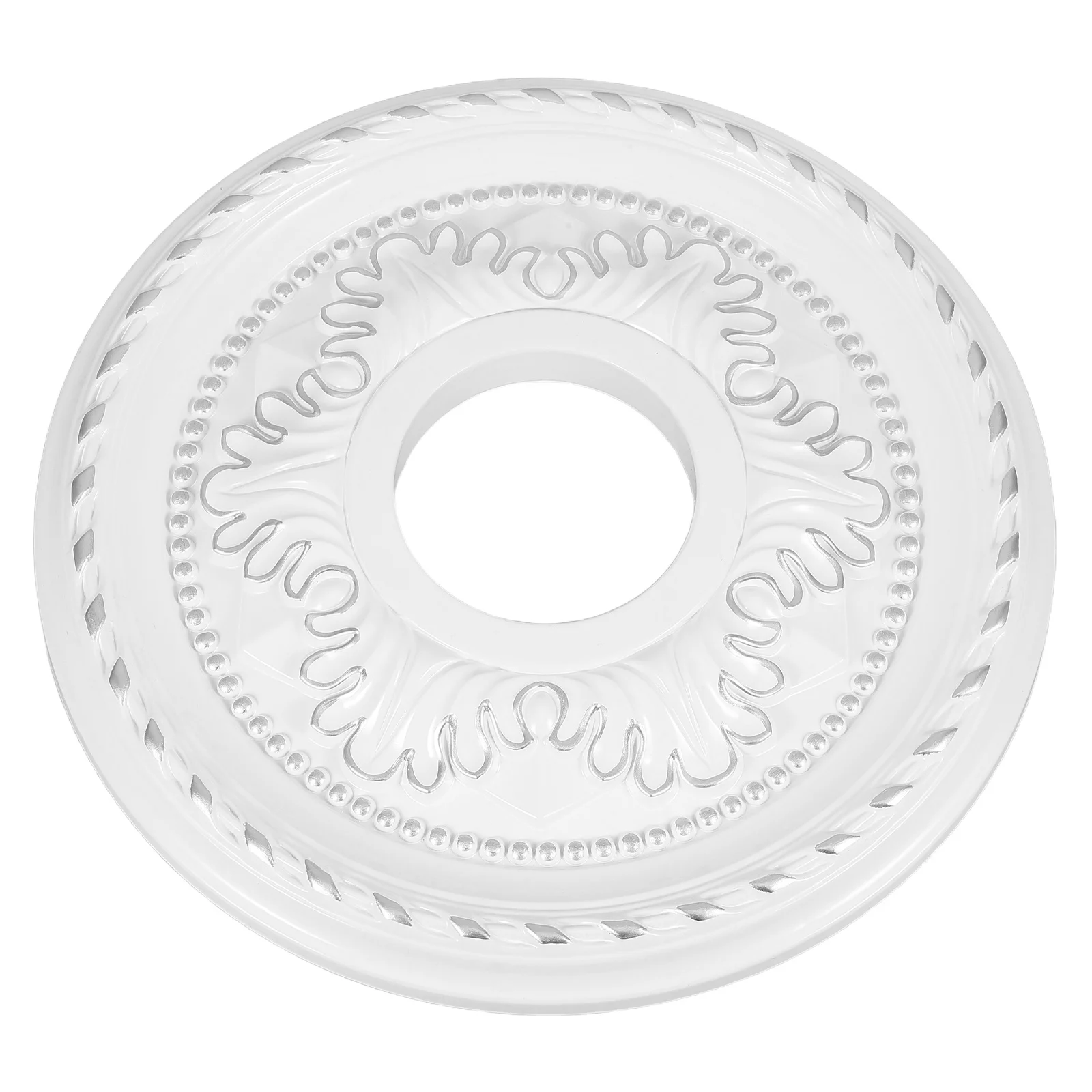 

Ceiling Light Plate Cover Canopy Chandelier Parts Base Medallion Small White Silver PVC Round Design LED Lighting Accessories