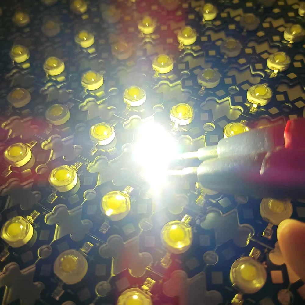 10X 20mm 3V 1W 3W High Power Chip Light Bead White Red Blue Green Led Beads Emitter LED Bulb Diodes Lamp with Star Min Heatsink