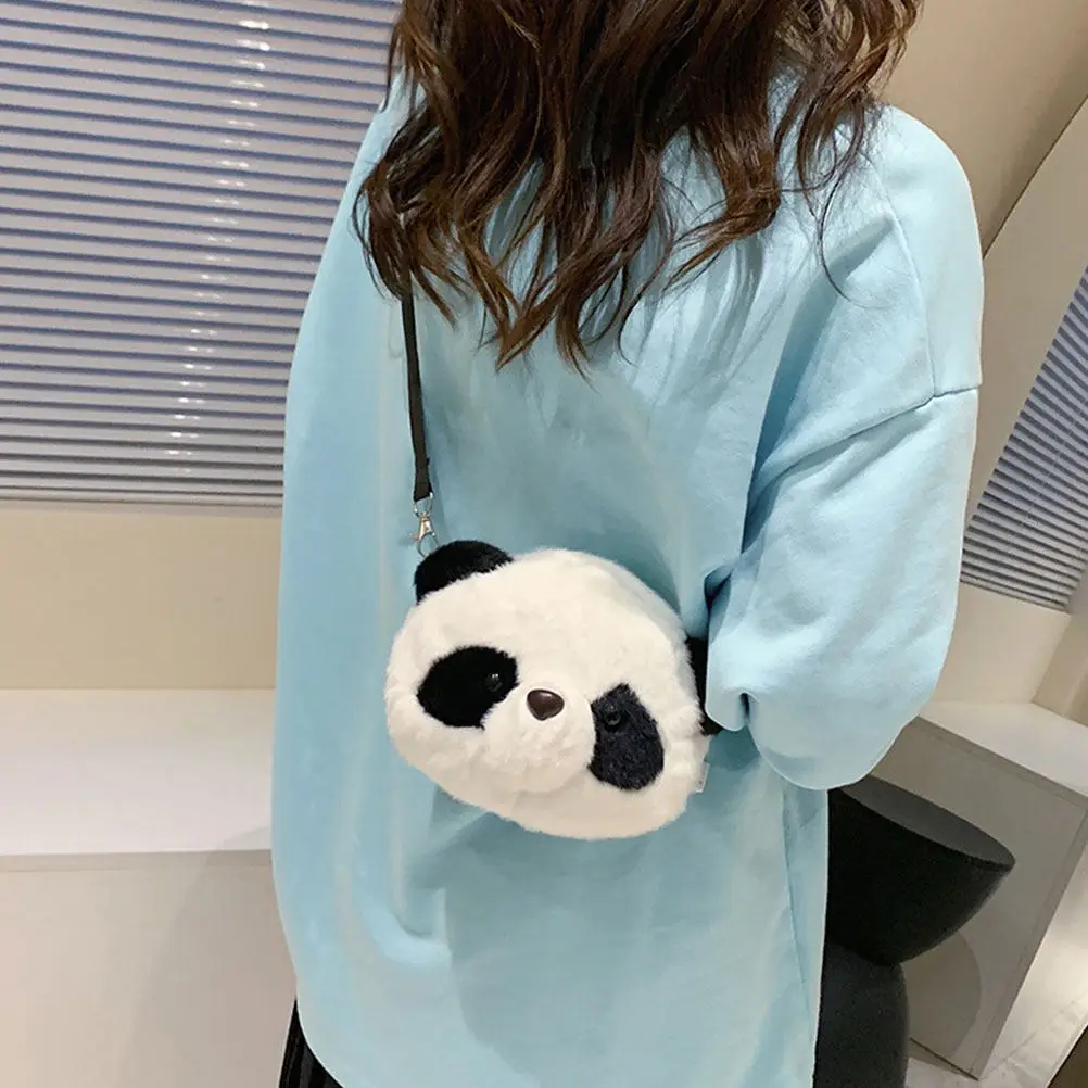 

Panda Design Shoulder Bag Durable Practical Mobile Phone Lipstick Storage Simple Generous Fashion Women Pouch Cross Body Outdoor