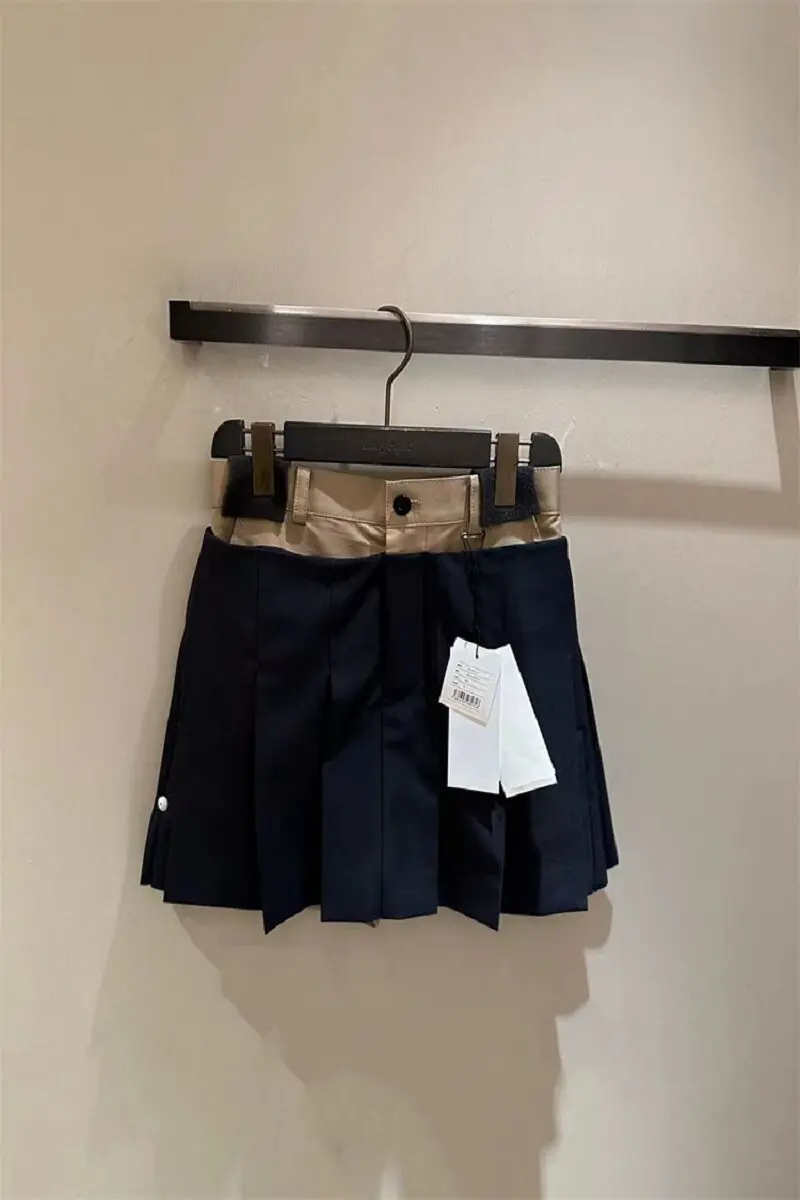 SAC contrasting splicing pleated skirt skirt pants