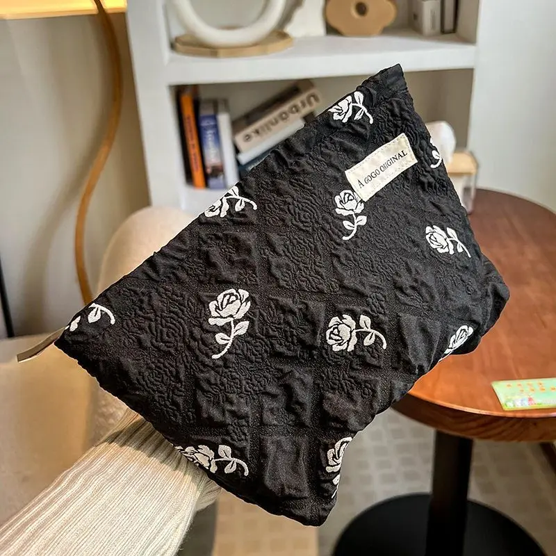 

Женская косметичка, модная сумка для хранения косметики с принтом роз, сумка для макияжа, красивая сумка Bolsa De Maquillajes Kawaii Neceseres Mujer