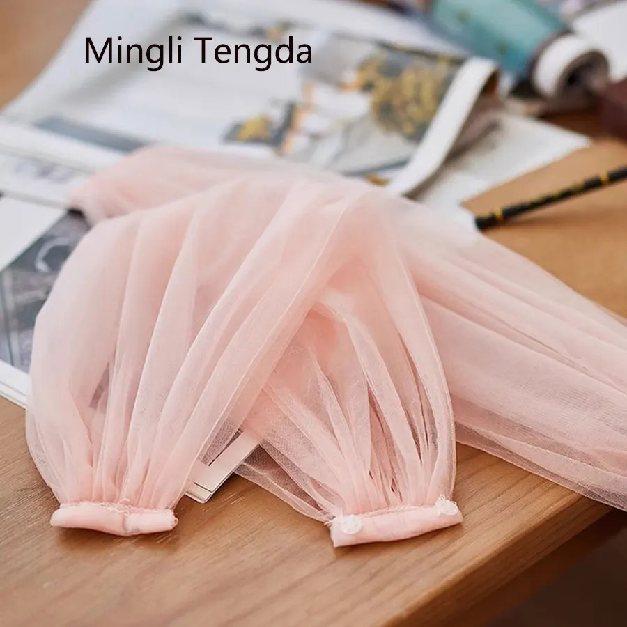 Tengda Meat Powder Tulle Sletransved Cape Poignées de mariage, Sangle initiée amovible, Film de placage, Produit semi-fini, Bras couvrant pour femme