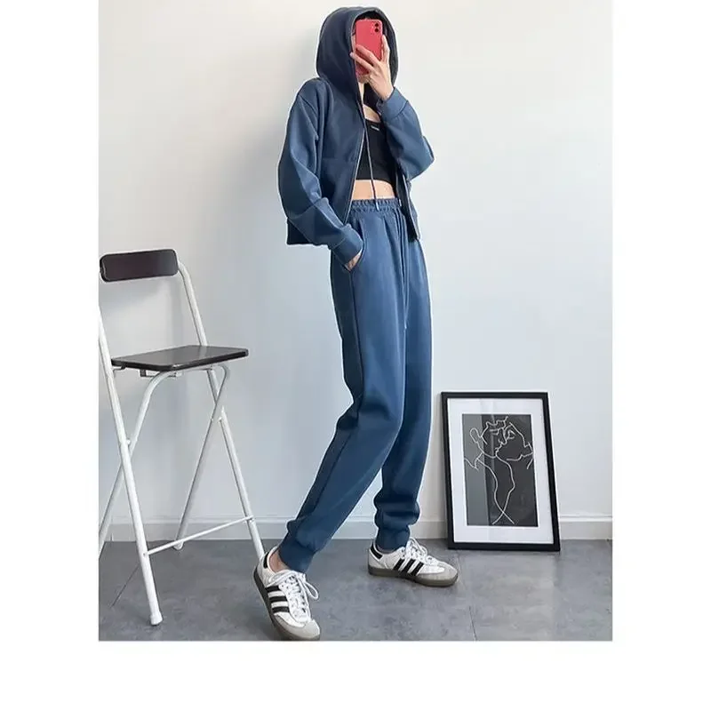 

Women Tracksuit 2025 Autumn New Long-Sleeved Zipper Fashion Sweater Suits Slimming Trendy Casual Two-Piece Sets Sportswear