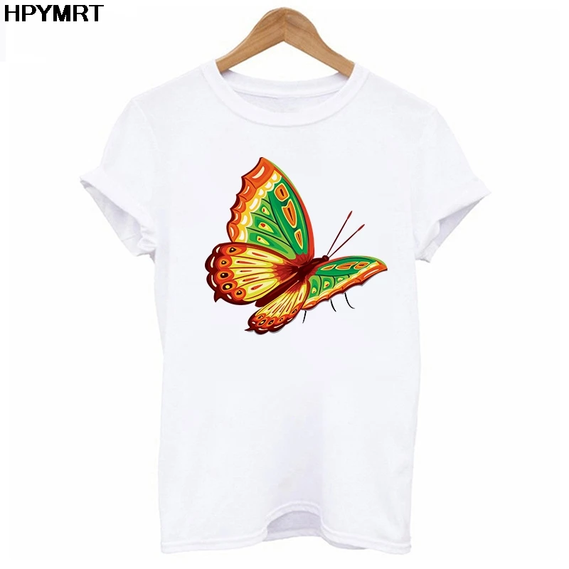 Aesthetics butterfly T Shirt Women Harajuku Short sleeve T-shirt 90s Fashion Top Tees Female Fun Graphic Fashion Tshirt Clothing