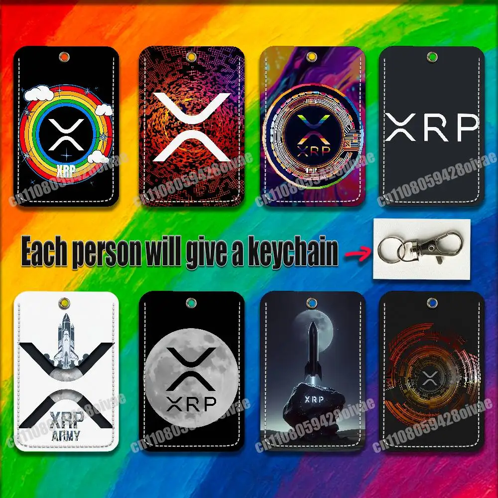 Xrp Ripple Crypto Digital Currency For ID Clips Credit Bank Work Card Holder Case Badge Bag Ornament Key Keychain