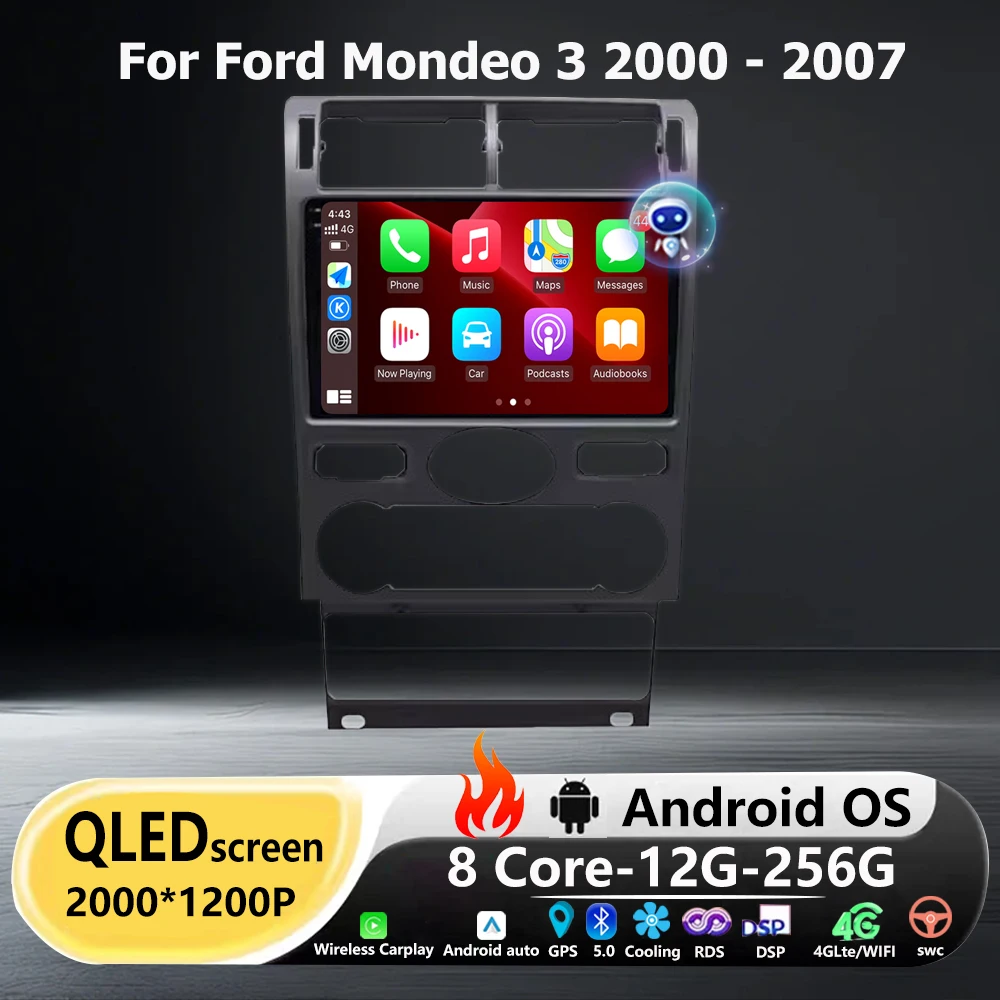 

9'' Car Radio Multimedia Video Player GPS Navigation Tools For Ford Mondeo 3 2000-2007 Android 16 Auto Carplay Bluetooth DSP 4G