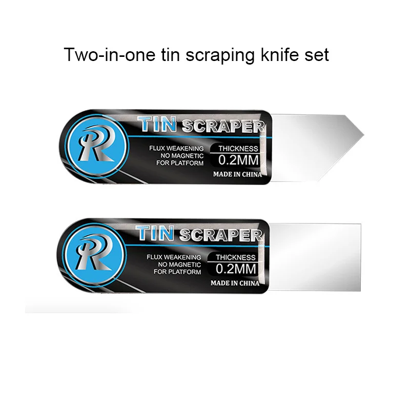 

TE-025 Набор оловянных скребковых ножей «два в одном», оловянный нож для припоя, скребок для мобильного телефона, инструменты для ремонта BGA, скребок для олова