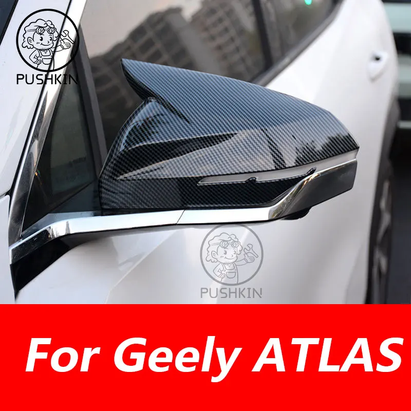 

Car Chromium Styling ABS Rearview Mirror Rain Eyebrow Cover Sequin For Geely Atlas BOYUE L 2023 2024 Auto External Accessories