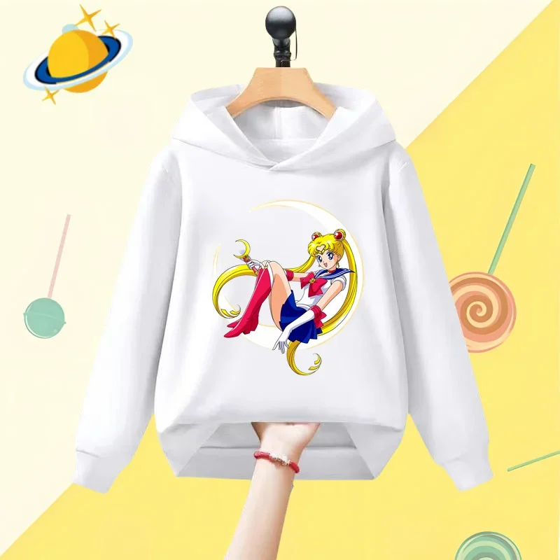 Sailor Moon Anime children\'s hoodie game cartoon printed Autumn winter long sleeve sweatshirt boys girls Kawaii casual top