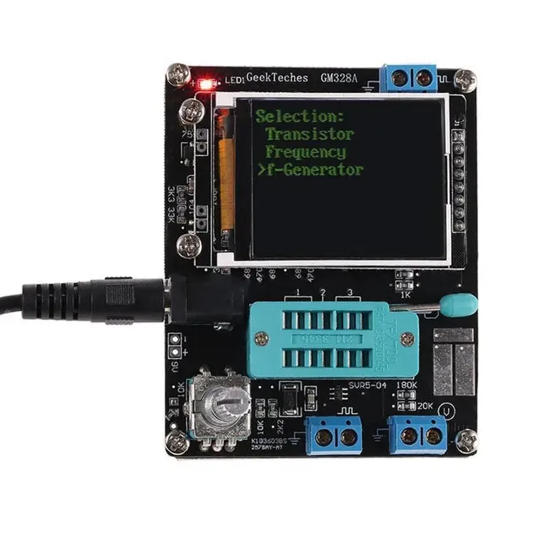 GM328 Mega328 Transistor Tester LCR Diode Capacitance Voltage Frequency Meter PWM Square Wave Frequency Signal Generator