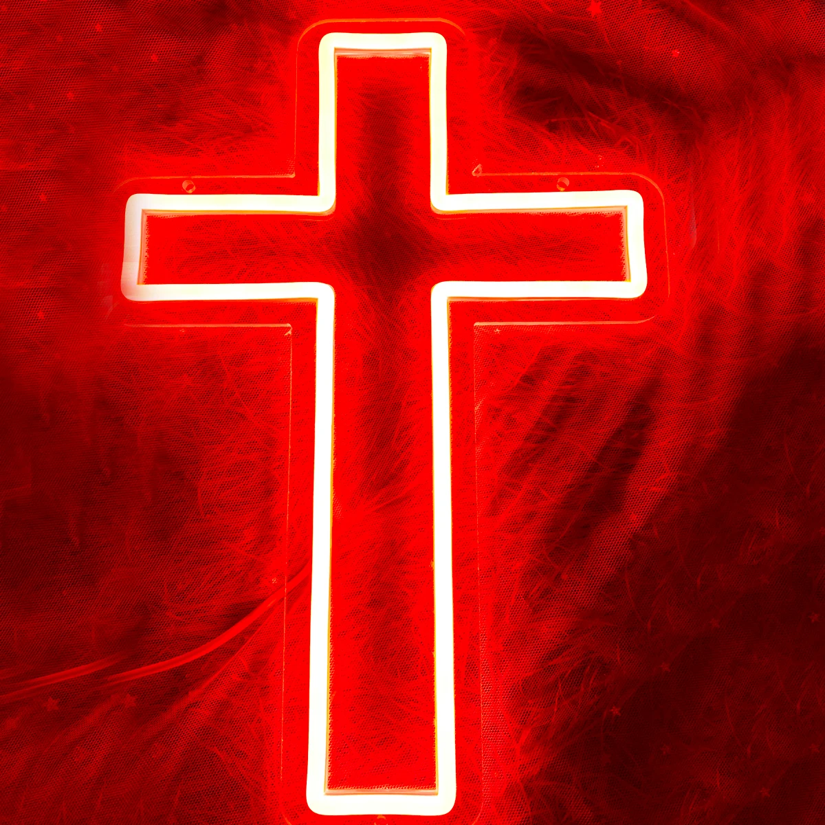 

The cross shape neon lamp is suitable for the festive atmosphere hall decoration Halloween room atmosphere neon lamp