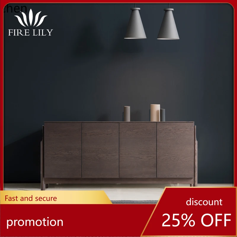 

YFY Entrance Cabinet Real Wooden Small Apartment Home Nordic Hallway Japanese Style Sideboard Cabinet