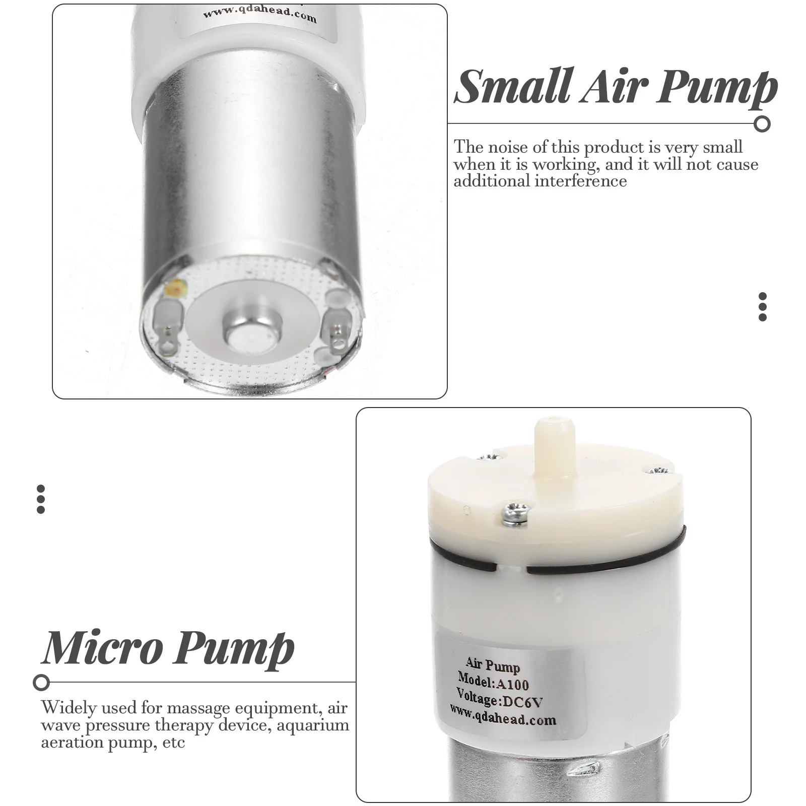 

Mini Air Pump DC6V Small Atmospheric Pump for Massage Equipment Aquarium Aeration and Pressure Therapy Devices
