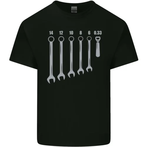 Beer Spanners Funny Mechanic Alcohol DIY Mens Cotton T-Shirt Tee Top