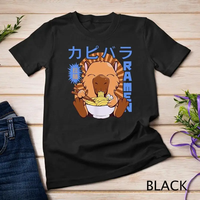 

Funny Capybara Animal Ramen Kawaii T Shirt Unisex T shirt