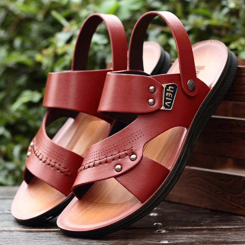 Men Sandals Comfortable Men Summer Shoes Leather Sandals Big Size Soft Sandals Men Roman Comfortable Men Shoes Footwear