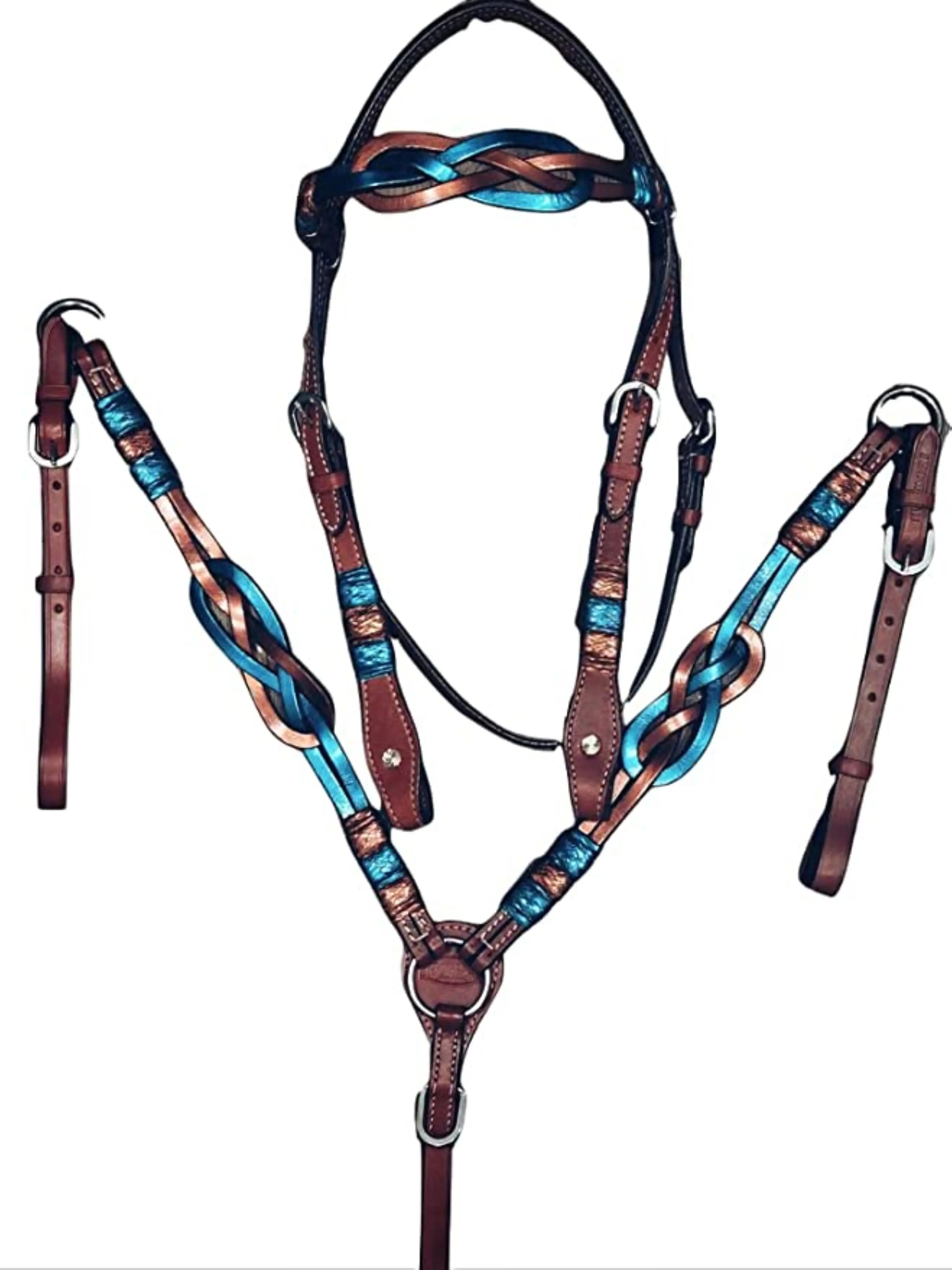 Fancy Horse Western Headstall & Breast Collar Set Lightweight With Leather Custom Beaded Seasonal Design Horse Ridding