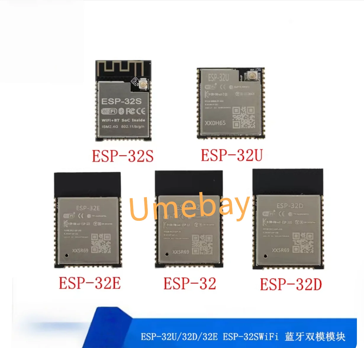 5 pieces. Integrated ,Circuit ESP32 Module, ESP-32U  ESP-32D  ESP-32E  ESP-32S , WiFi Bluetooth Dual core CPU