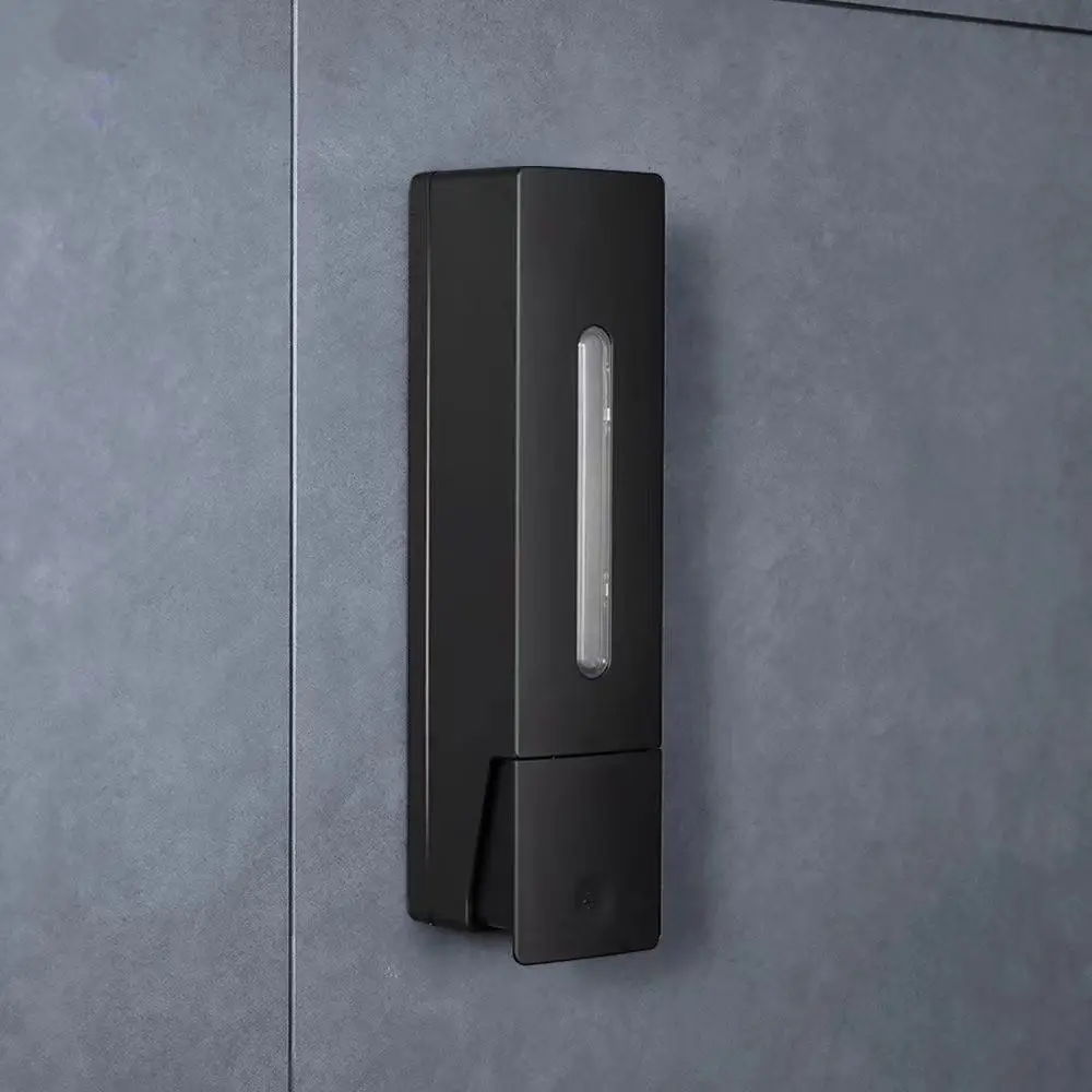 Punch Free Wall Mounted Soap Dispenser Manual Press Shampoo Holder Bathroom Kitchen Shower Gel Container Cleaning Pump Tool