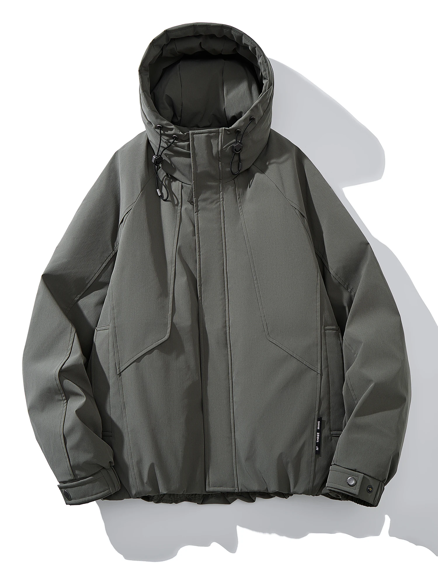 

Повседневная свободная мужская пуховая куртка с капюшоном, однотонная, теплая, универсальная, для пар, модная, на каждый день, из полиэфирного волокна