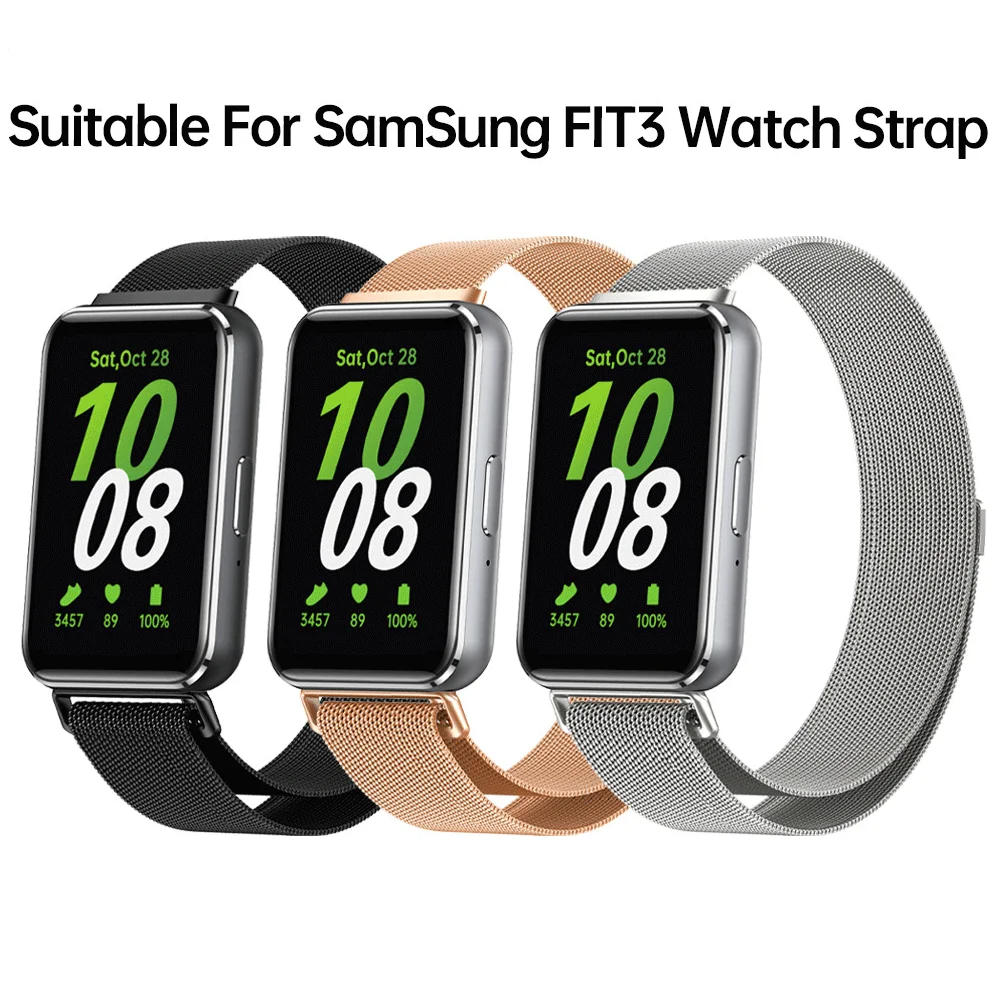 Milanese pasek do Samsung Galaxy Fit 3 Band bransoletka zamienna sportowy Watchband do Samsung Galaxy Fit 3 akcesoria do zegarków