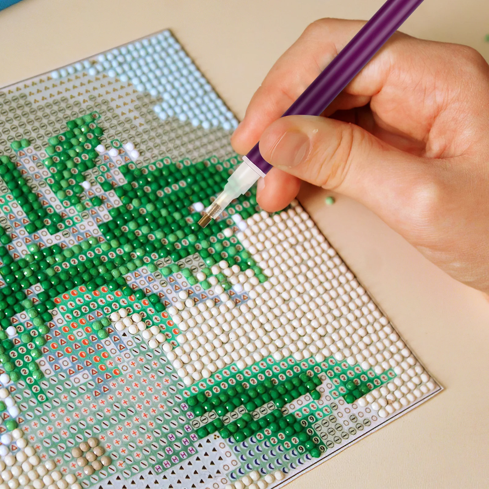 

1Set Diamond Sorting Tray Dotting Pens Bead Storage Plate Rhinestone Organizer Diamond Craft Tools Bead Sorting Tray