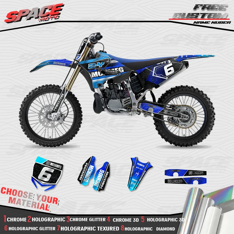 SPACE MOTO For YAMAHA 15-21 YZ125-250 16-21YZ250X Custom Motorcycle Graphics Background Decals Stickers