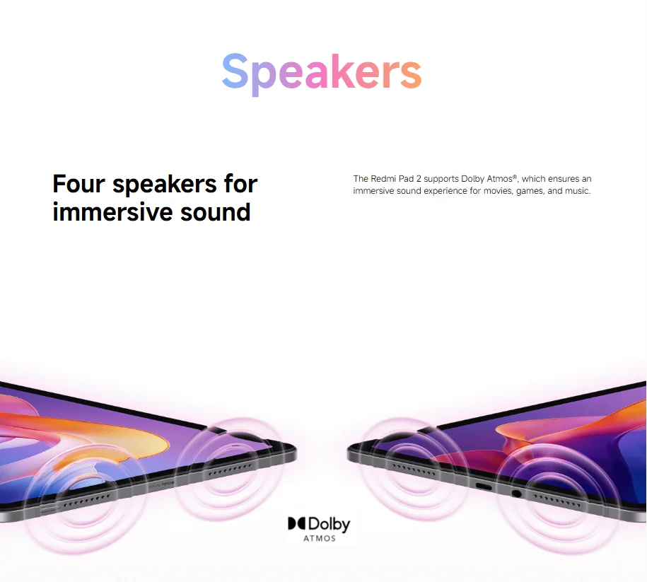 Xiaomi Redmi Pad 2 WIFI، 11 بوصة، 90 هرتز، MediaTek Helio G100-Ultra، كاميرا 8 ميجابكسل، 9000 مللي أمبير