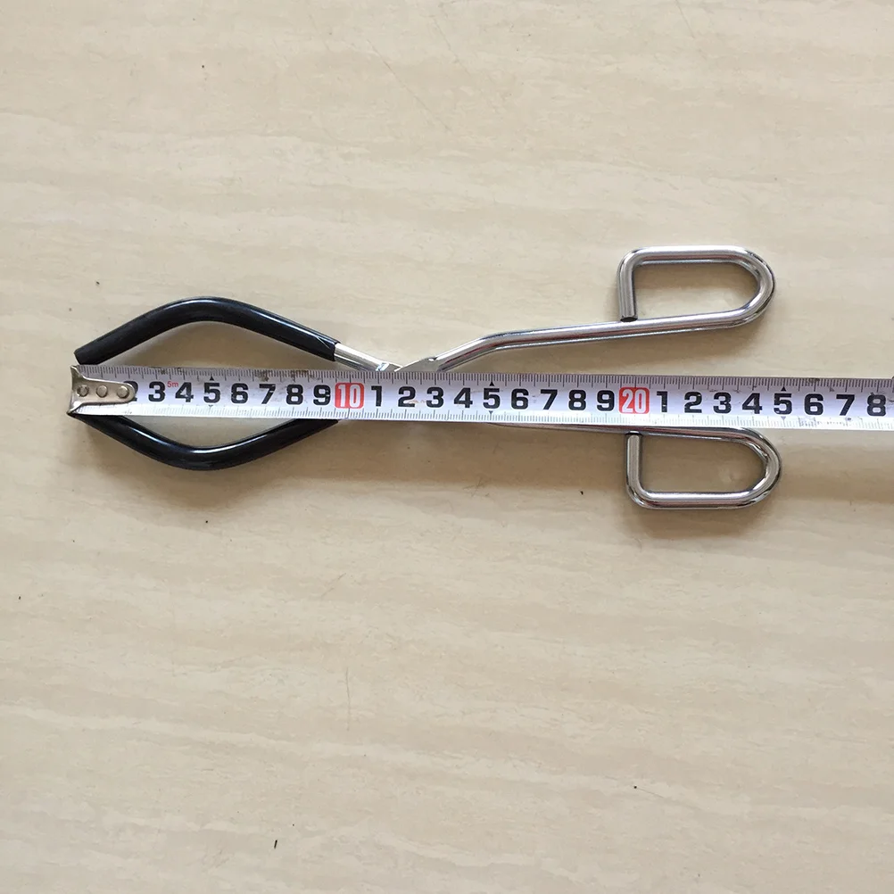 

2Pcs Beaker Clamp Metal Durable Anti Slip Protective Rubber Handle Suitable Crucible Flask Beaker Study School Supplies
