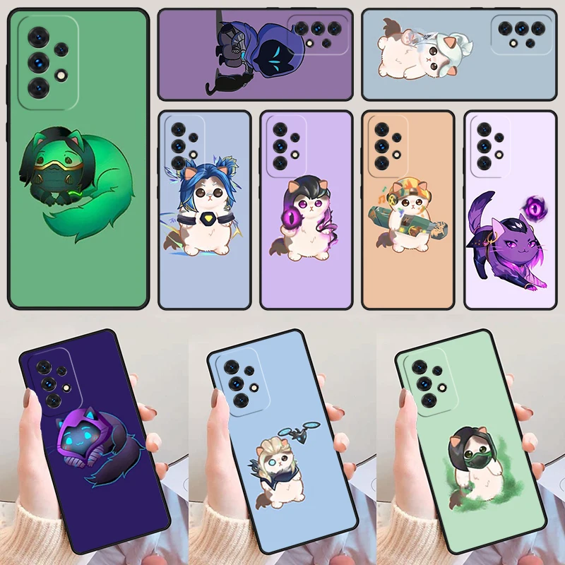 

Милый мультяшный валорант Кот для Samsung Galaxy A52 A72 A73 A20e A21S A50 A70 A11 A12 A42 A31 A40 A51 A71 A32 A80 чехол для телефона