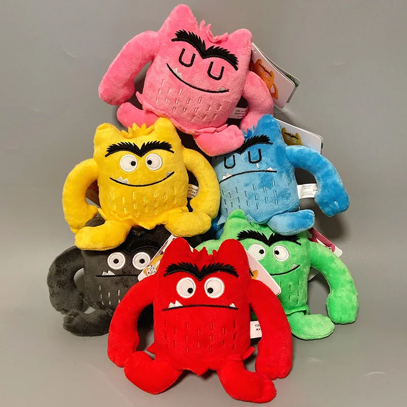 6pcs/Set The Color Monster Dolls Soft Stuffed Kawaii Emotion Cushion Plushie Monster Companion Toy Kids Christmas Birthday Gifts