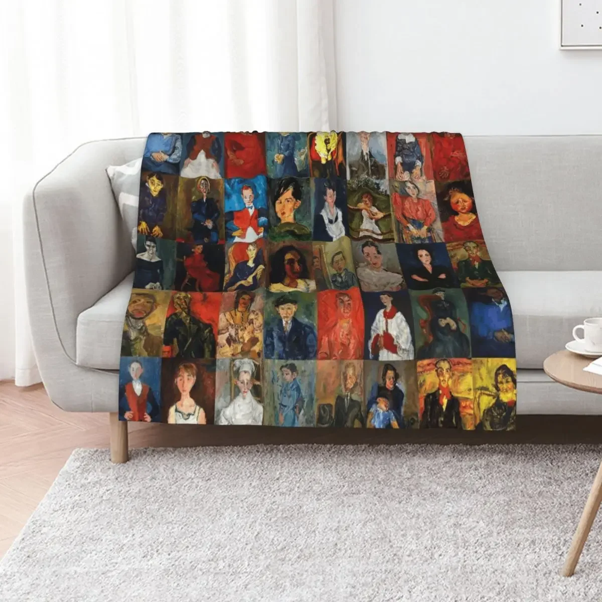 

Chaim Soutine Faces Throw Blanket For Decorative Sofa Furrys Blankets For Baby Luxury St Blankets
