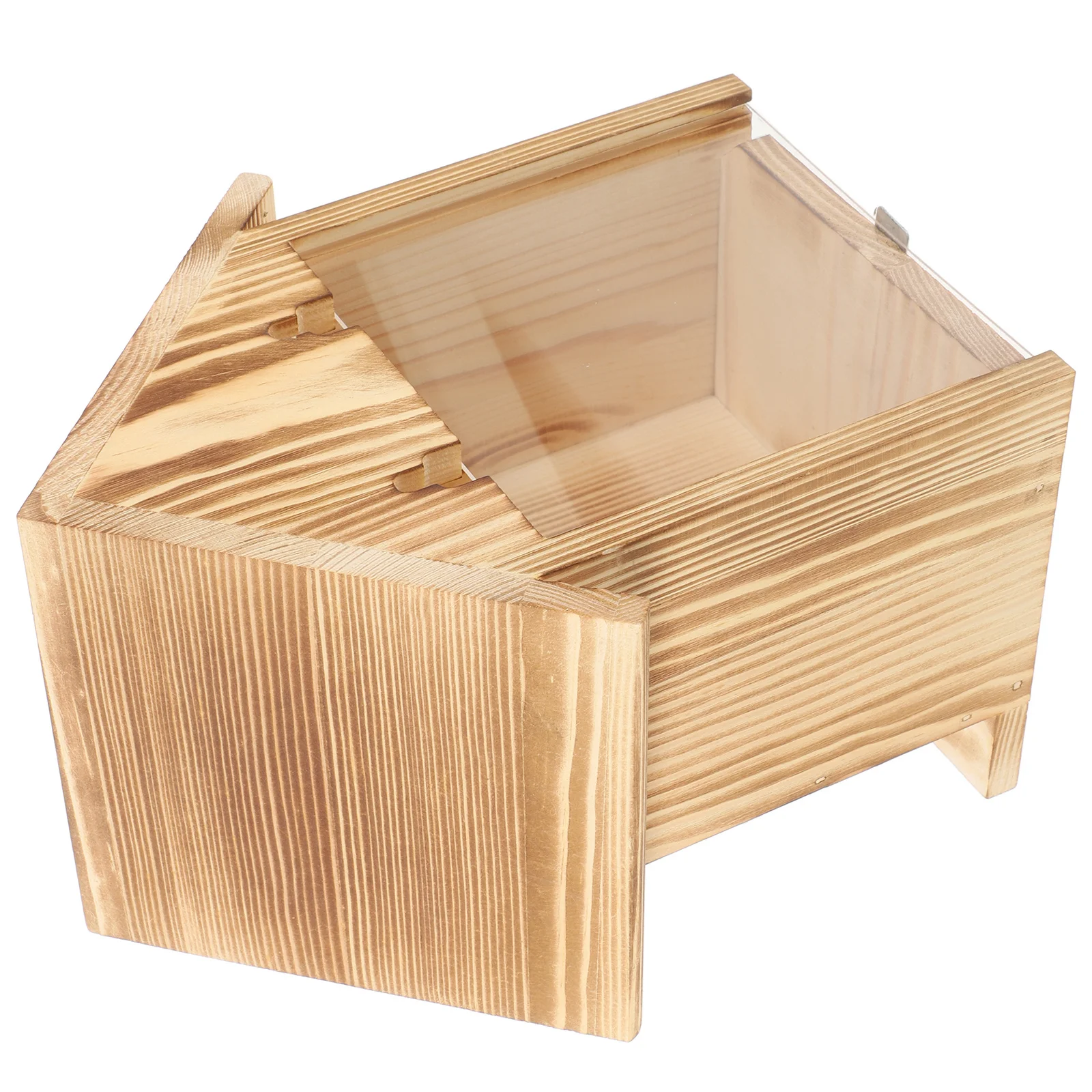 

Outdoor Wooden Hanging Birdhouse with Transparent Window for Bird Watching Nest Garden Decor Hanging Bird Wooden