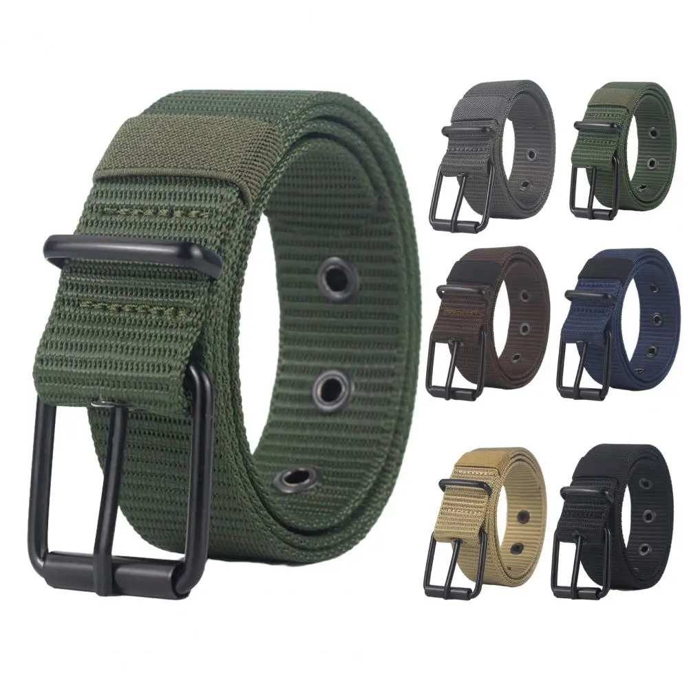 Men Webbing Belt Needle Buckle Nylon Belt With Adjustable Holes Extend Students Jeans Band Sports Strap 남성 빈티지 허리띠