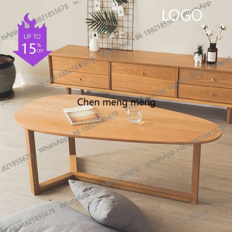 M183 Nordic pure solid wood coffee table mango table creative water drop simple log designer coffee table