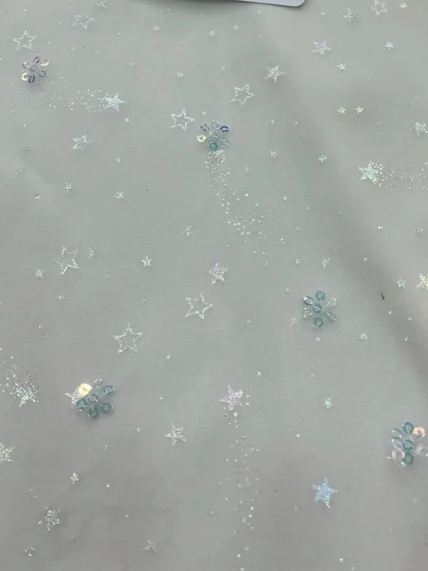 Lolita Children\'s Clothing DIY Embroidery Lace Fabric Fancy Flower Mesh Beaded Fabric Designer Fabric