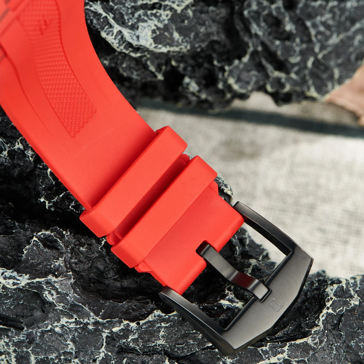 OBLVLO ساعة أوتوماتيكية للرجال 42 مللي متر * 50 مللي متر Tonneau ساعة يد ميكانيكية مضيئة الهيكل العظمي الهاتفي الياقوت مرآة