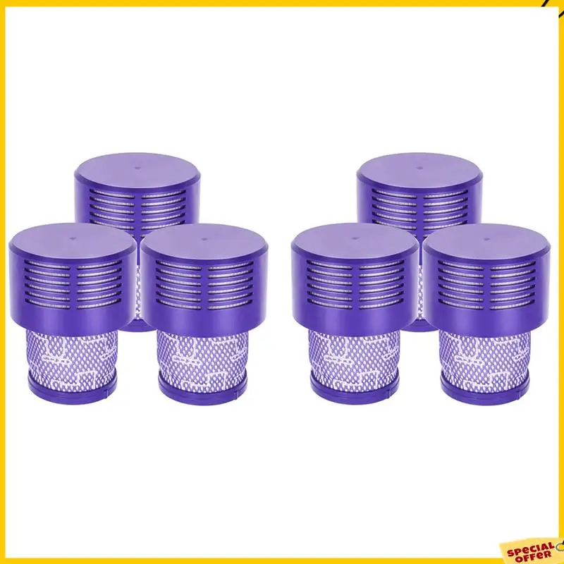 A24P 6 عبوات من فلاتر HEPA البديلة V10 لـ Dyson V10 SV12، رقم الجزء. 969082-01، قابل للغسل وإعادة الاستخدام
