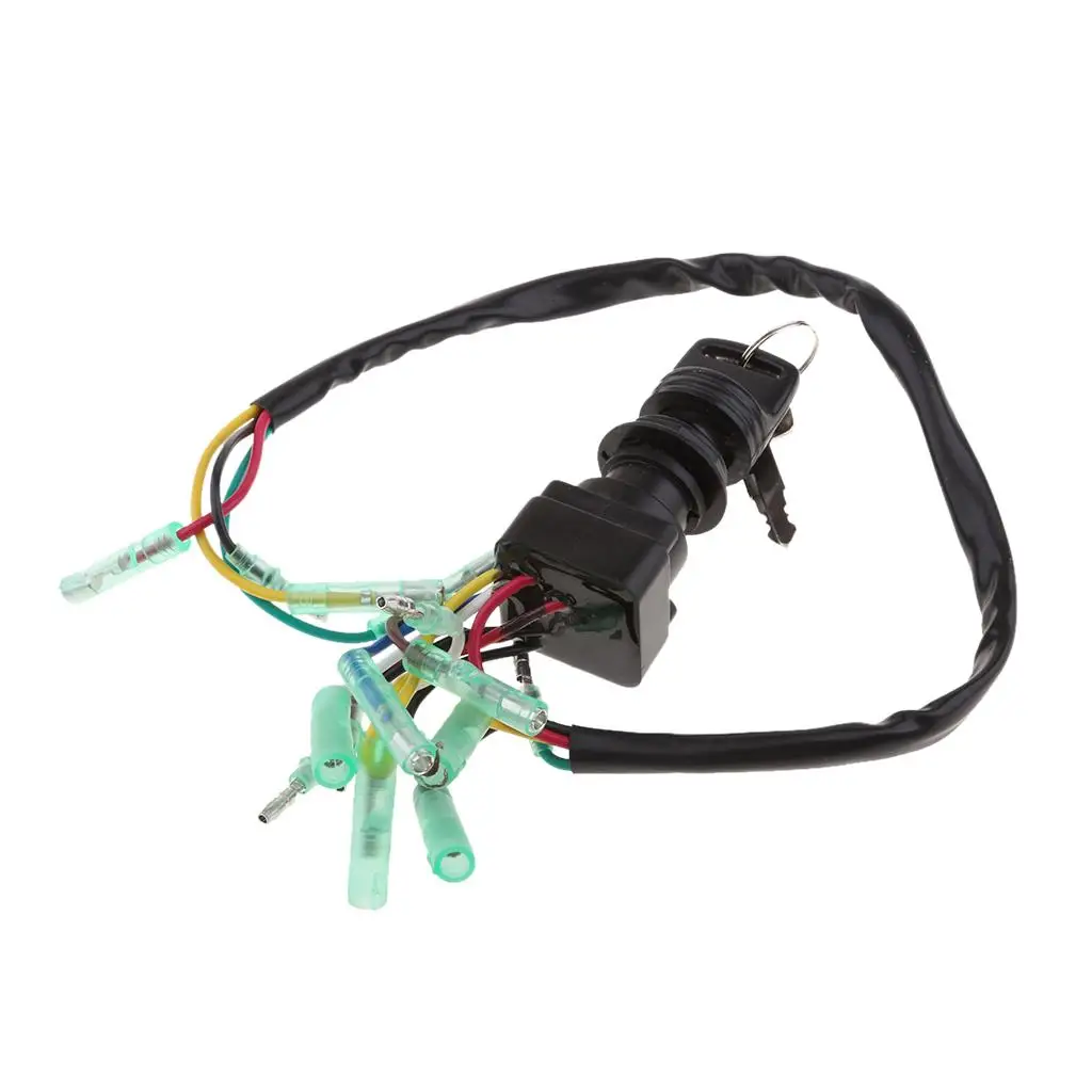 Ignition Key Lock Switch Reliable Plastic Assembly Replacement Starter Switch for Yamaha Control Box Left Side Compatible Design