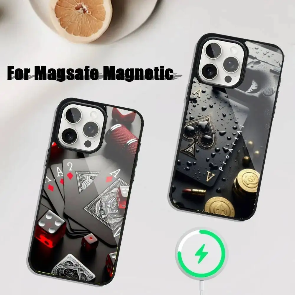 capa-de-telefone-de-poquer-para-iphone-17161514131211promaxplusminise4e-carregamento-sem-fio-magnetico-magsafe
