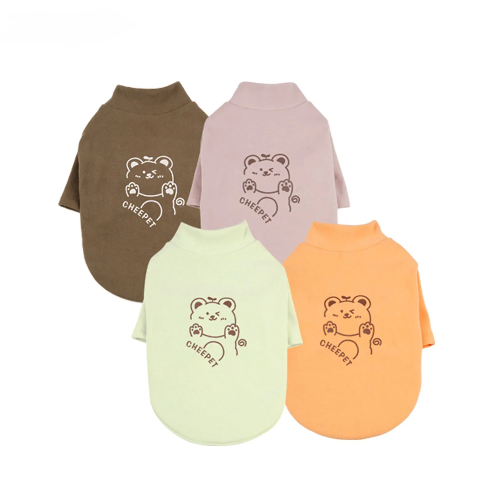 

Animal Print Dog Clothes Winter Pet Sweatshirt Anti Hair Loss Puppy Bottom Shirt Pet Winter Warm Two Legs Apparel