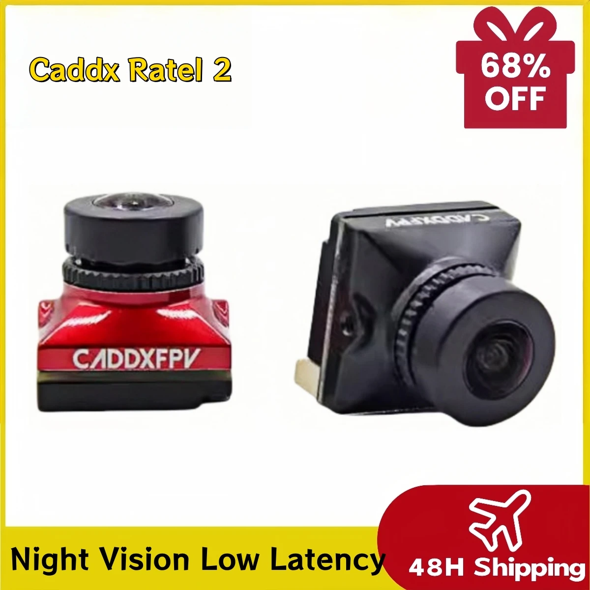 

Caddx V2 Rate2 FPV Camera 2.1mm Lens 16:9/4:3 NTSC/PAL Switchable With Replacement Lens Micro FPV Camera Drone For FPV Drone