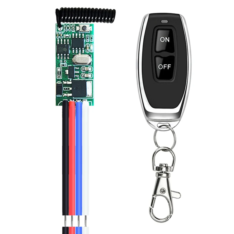 433Mhz DC 5-24V 1CH Mini Relay Wireless RF Remote Control LED Lamp Controller Switch Micro-Receiver Transmitter