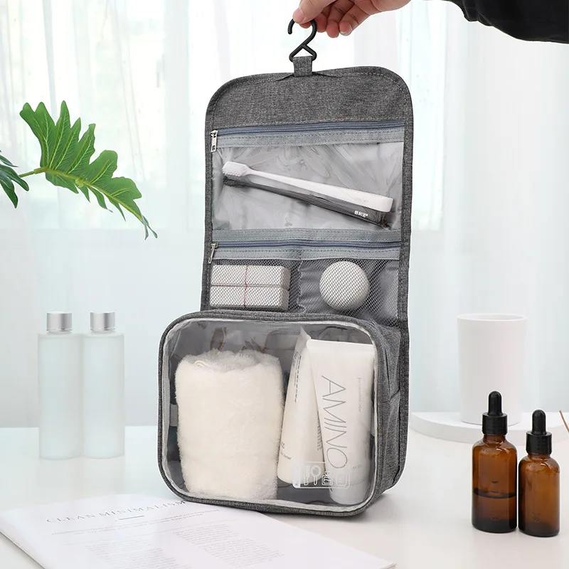 Travel Waterproof Folding Dry and Wet Separation Toiletry Bag Cosmetic Storage Bag Large Capacity Cosmetic Bag