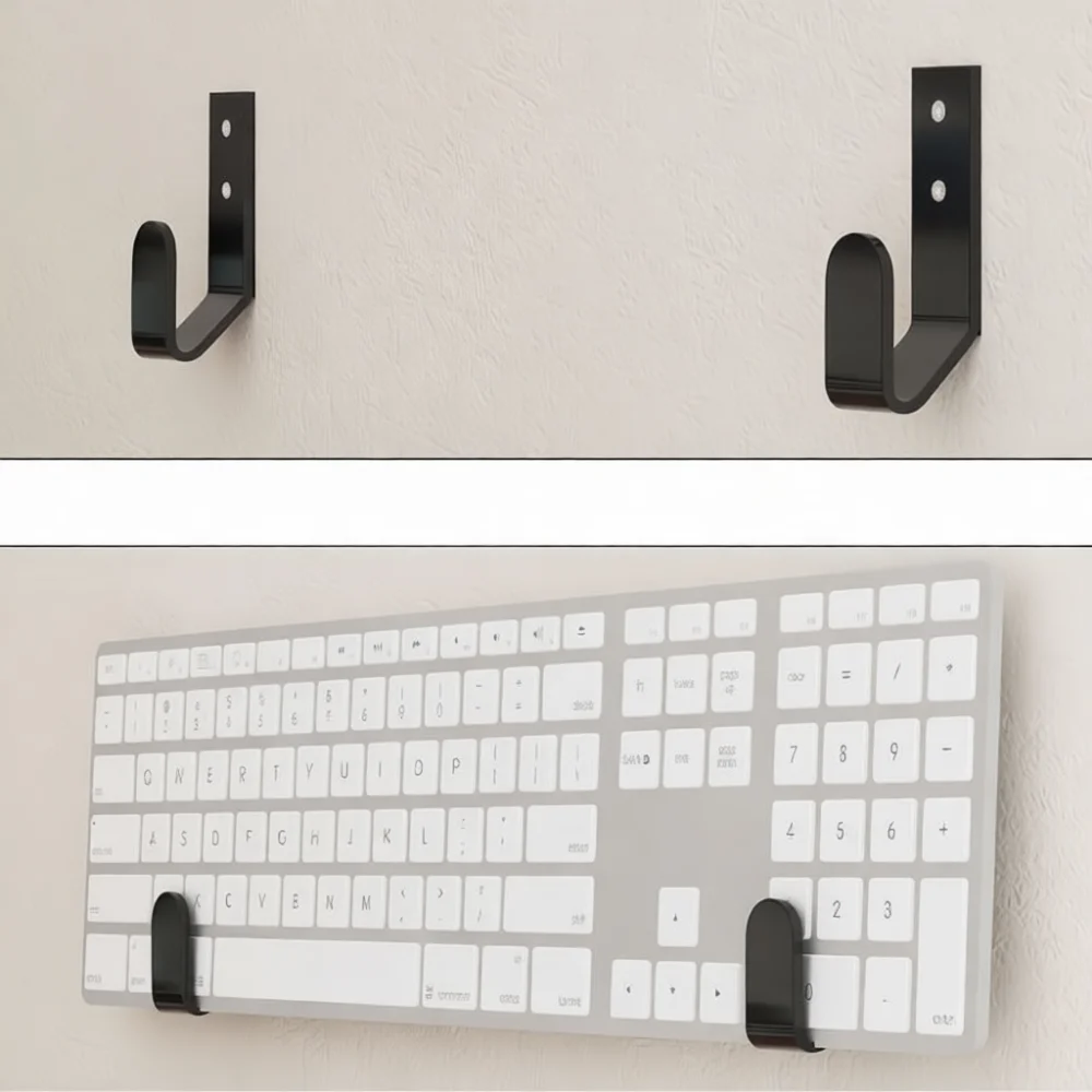 Wall Mount Keyboard Holder Acrylic Mechanical Display Rack Modern Minimalist Organizer For Gaming Room Setup