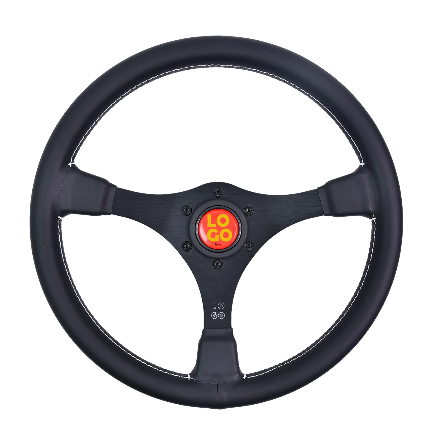 

Tiypeor Microfiber Leather 350mm Steering Wheel Without Hole Bracket for Moo