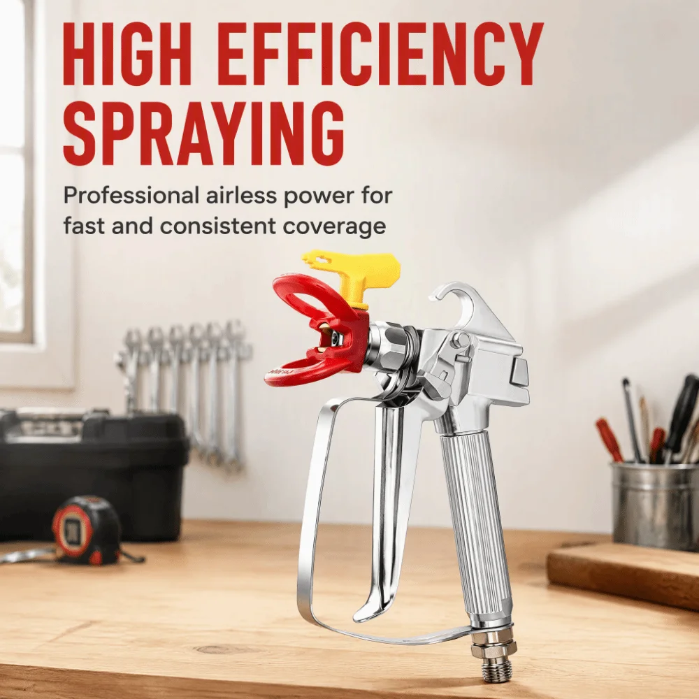 3pcs Portable Airless Spray Gun With Nozzle Airless Design Paint Sprayer Gun High Pressure Paint Spraying Wall Paint Spray Gun