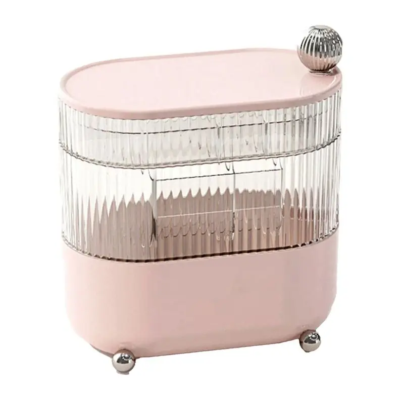 

A21Q-вращающиеся шкатулки для драгоценностей, многослойная настольная коробка для хранения косметики, губных помад, кабелей, ювелирных изделий, органайзер для макияжа